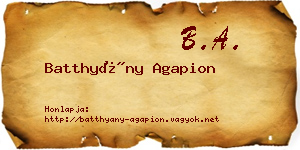 Batthyány Agapion névjegykártya